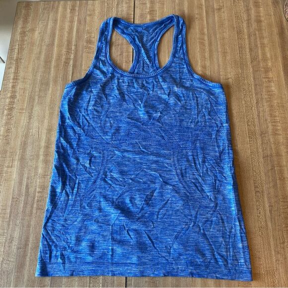 LULULEMON Swiftly Tech Tank Top Racerback Heathered Lakeside Blue - Picture 1 of 6